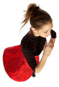 Aurélie qui danse vue du dessus